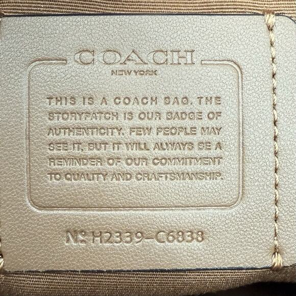 Coach C6838 Kacey Satchel In Colorblock/Blocked Signature Canvas/Brown & Black - Picture 14 of 16